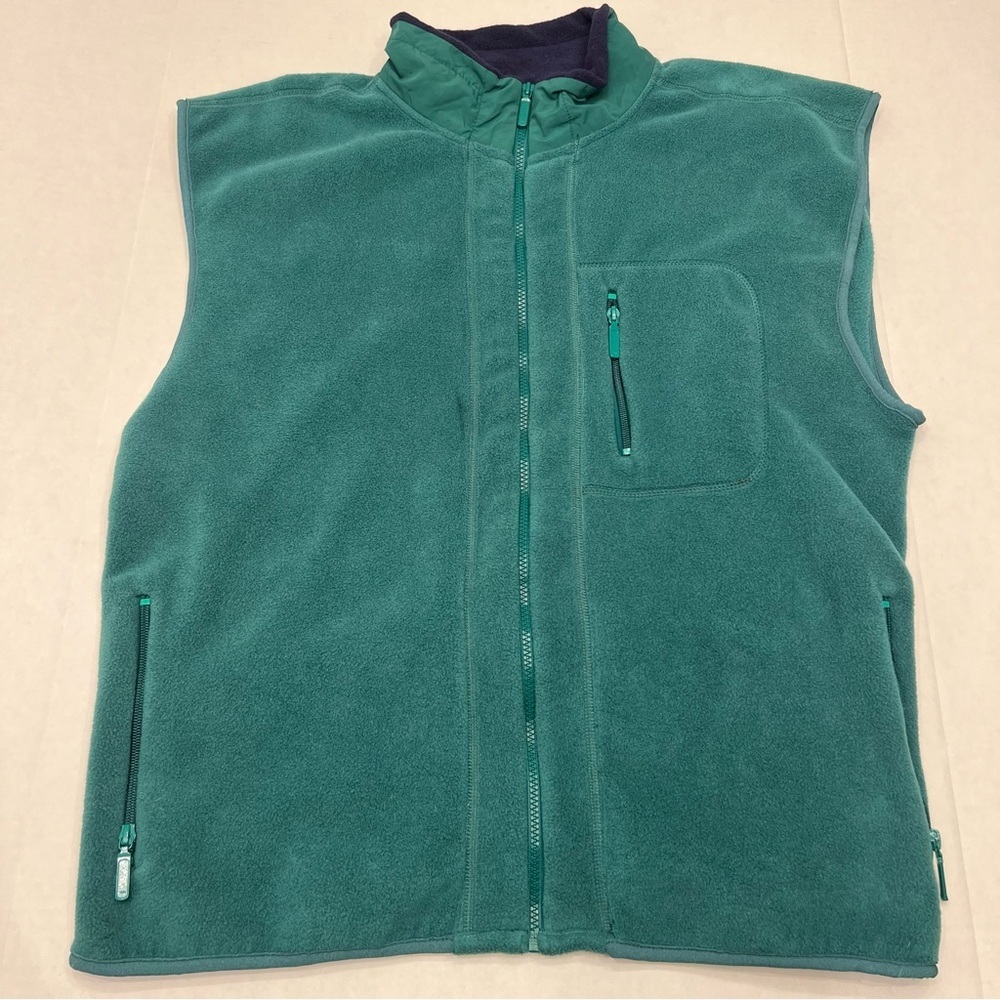 Eddie Bauer Vintage Men’s Fleece Green Vest Size Large